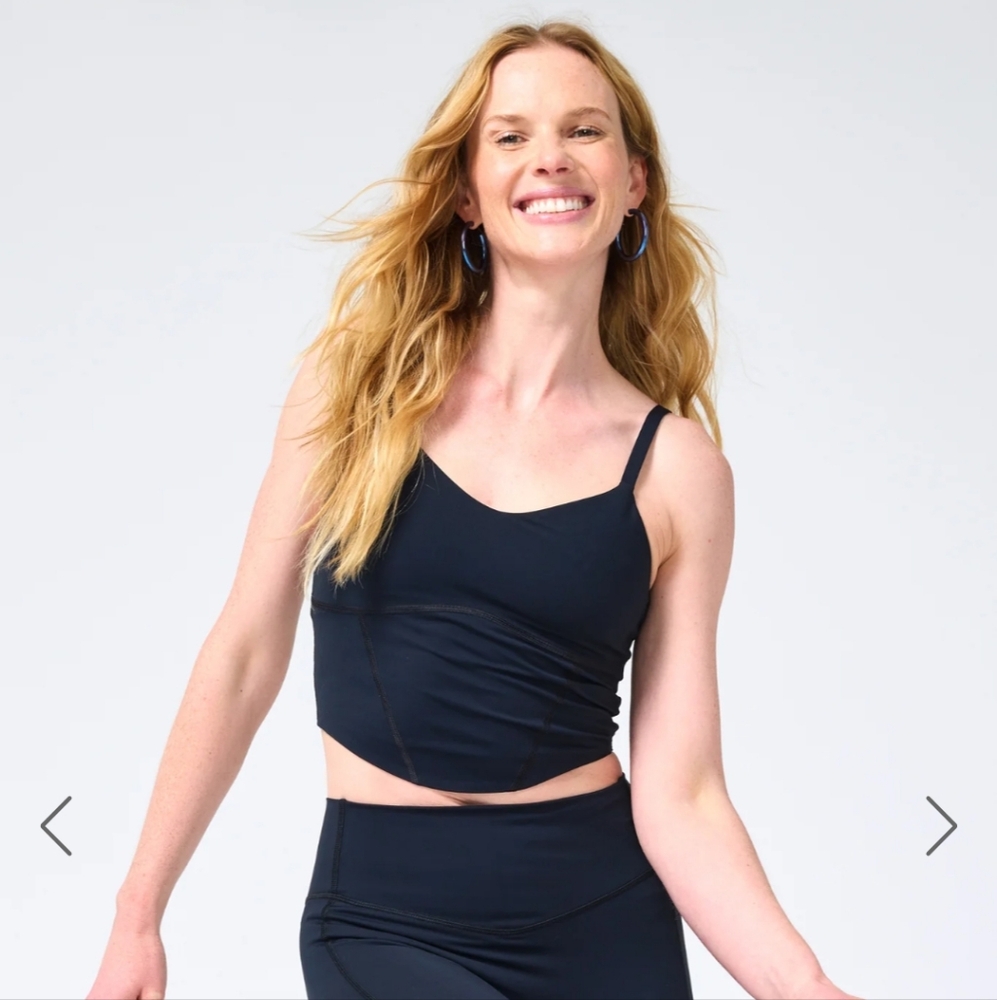 Terez NWT Jet Black Action Corset Tank Size XL